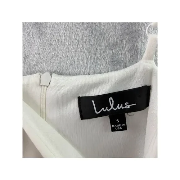 Lulus Spoonful of Sass White Bodycon Mini Dress – Size Small - Picture 7 of 9